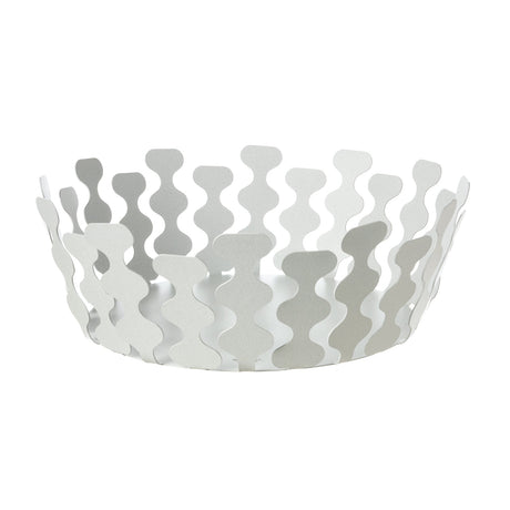 Centrotavola Nori Arti & Mestieri in resina effetto marmo bianco 28x12 cm