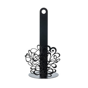 Portarotolo cucina Scarabocchio Arti e Mestieri in metallo nero 15x30 cm