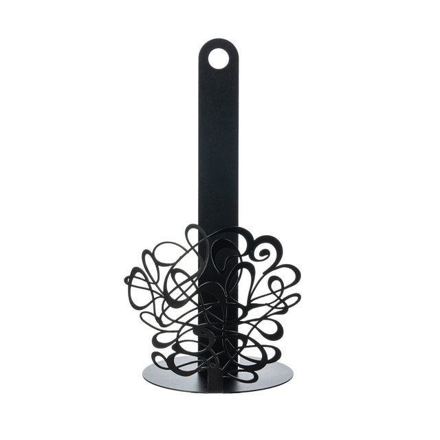 Portarotolo cucina Scarabocchio Arti e Mestieri in metallo nero 15x30 cm
