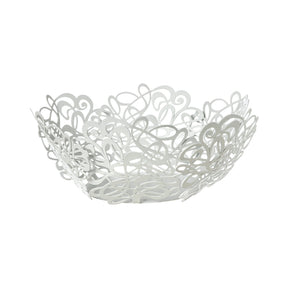Centrotavola Scarabocchio Arti & Mestieri in marmo bianco 38x13 cm