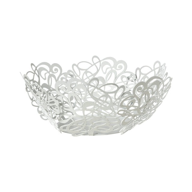 Centrotavola Scarabocchio Arti & Mestieri in marmo bianco 38x13 cm