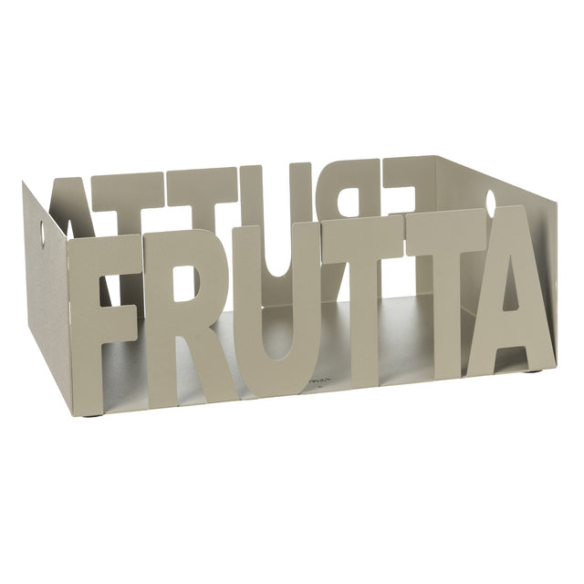 Fruttiera Letter Arti & Mestieri in ceramica colore sabbia 23x11 cm