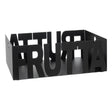 Fruttiera Letter Arti & Mestieri in metallo verniciato nero 23x11 cm