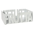 Fruttiera Letter Arti e Mestieri in marmo composito 23x11 cm