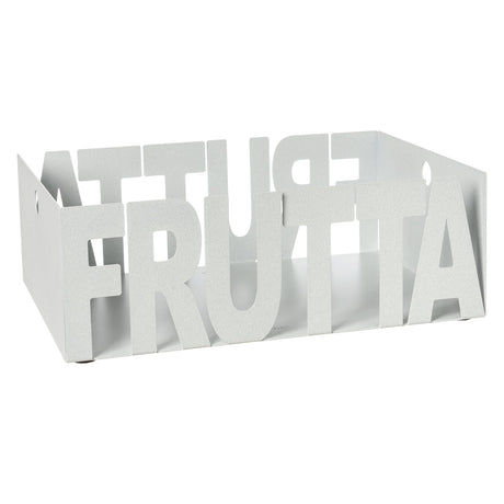 Fruttiera Letter Arti e Mestieri in marmo composito 23x11 cm