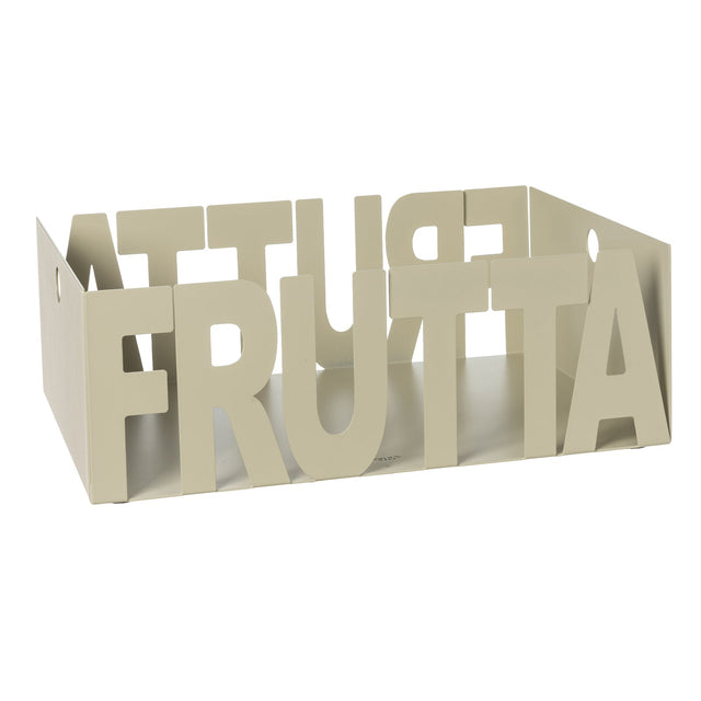 Fruttiera Letter Arti & Mestieri in metallo traforato Chantilly 23x11 cm