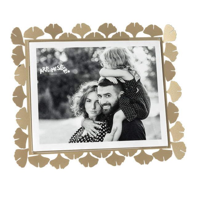 Portafoto Ginkgo Maxi Arti & Mestieri in tela color miele 20x25 cm