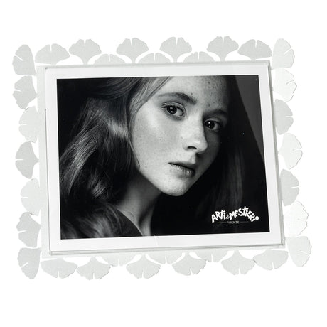Portafoto Ginkgo Maxi Arti & Mestieri finitura bianco marmo 20x25 cm