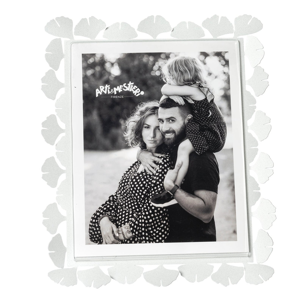 Portafoto Ginkgo Maxi Arti & Mestieri finitura bianco marmo 20x25 cm