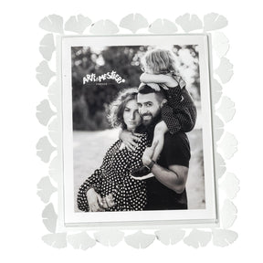 Portafoto Ginkgo Maxi Arti & Mestieri finitura bianco marmo 20x25 cm