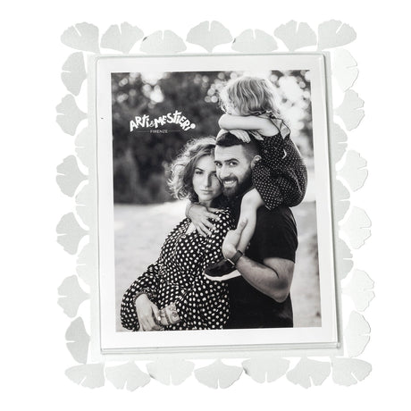 Portafoto Ginkgo Maxi Arti & Mestieri finitura bianco marmo 20x25 cm