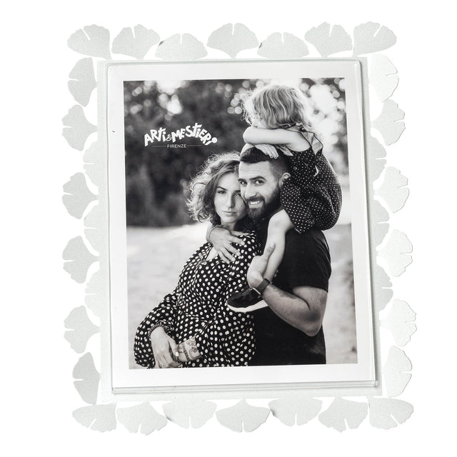 Portafoto Ginkgo Maxi Arti & Mestieri finitura bianco marmo 20x25 cm