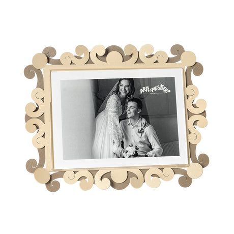 Portafoto Koko Grande Arti e Mestieri color beige crema 13x18 cm orizzontale