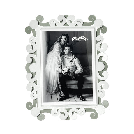 Portafoto Koko Arti & Mestieri in resina minerale effetto marmo 13x18 cm
