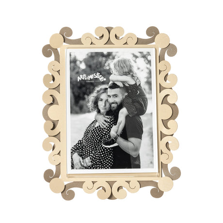 Portafoto Koko Arti & Mestieri in metallo beige 13x18 cm