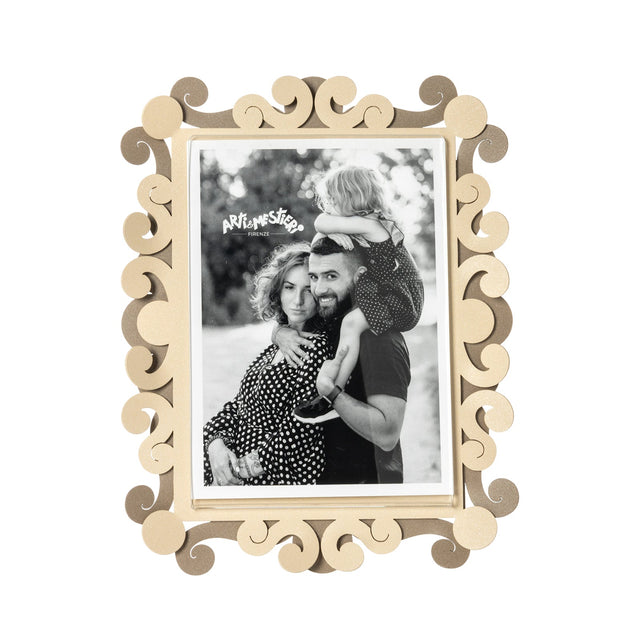 Portafoto Koko Arti & Mestieri in metallo beige 13x18 cm