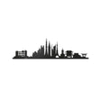 Pannello decorativo Tokyo Skyline Arti & Mestieri in metallo nero 60x15 cm