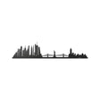 Pannello decorativo New York Skyline Arti & Mestieri in metallo nero 60x13 cm