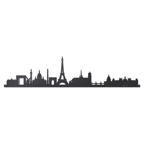 Pannello decorativo Paris Skyline Arti & Mestieri in metallo nero 100x22 cm