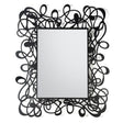 Specchio da parete Arti & Mestieri in metallo nero opaco 80x96 cm