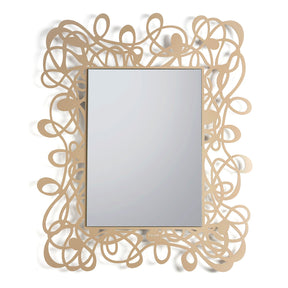 Specchio Scarabocchio Arti & Mestieri in metallo beige 80x96 cm