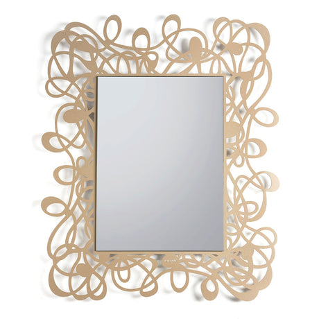 Specchio Scarabocchio Arti & Mestieri in metallo beige 80x96 cm