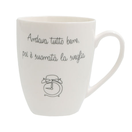 Tazza mug Gli Onesti La Porcellana Bianca in porcellana con scritta 450 ml