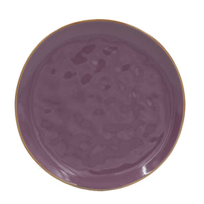 Piatto frutta Concerto Rose & Tulipani in stoneware color malva 20 cm