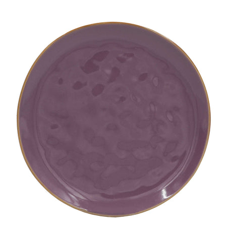 Piatto frutta Concerto Rose & Tulipani in stoneware color malva 20 cm