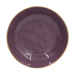 Piatto fondo Concerto Rose & Tulipani in stoneware color malva 21 cm