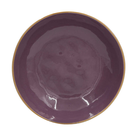 Piatto fondo Concerto Rose & Tulipani in stoneware color malva 21 cm