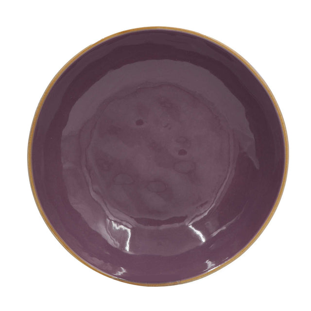 Piatto fondo Concerto Rose & Tulipani in stoneware color malva 21 cm