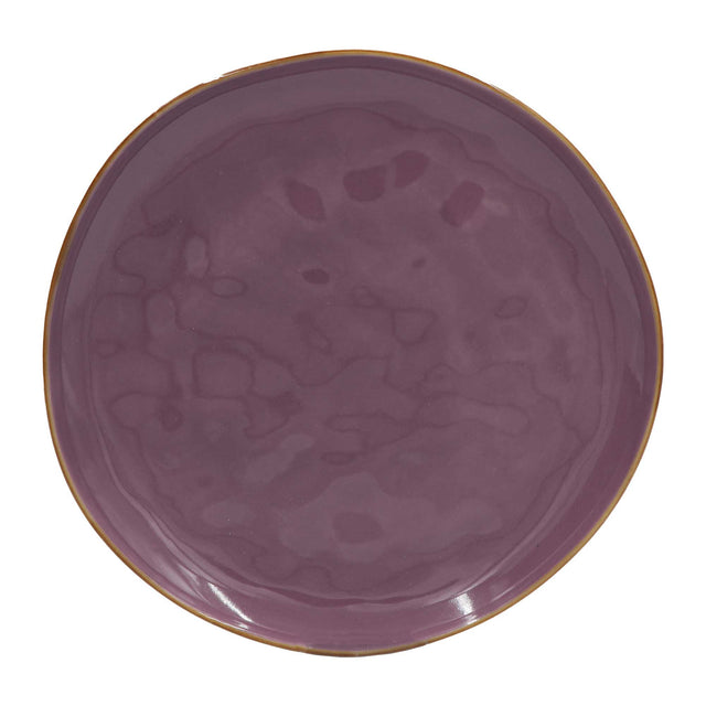 Piatto piano Concerto Rose & Tulipani in stoneware colore malva 27 cm