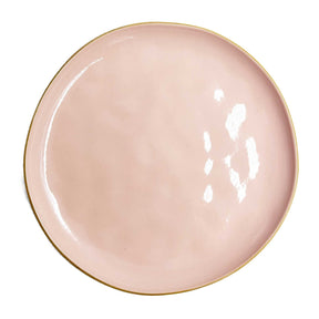 Piatto frutta Concerto Rose & Tulipani in stoneware color cipria 20 cm