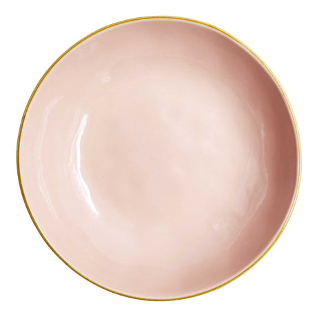 Piatto fondo Concerto Rose & Tulipani in stoneware color cipria 21 cm