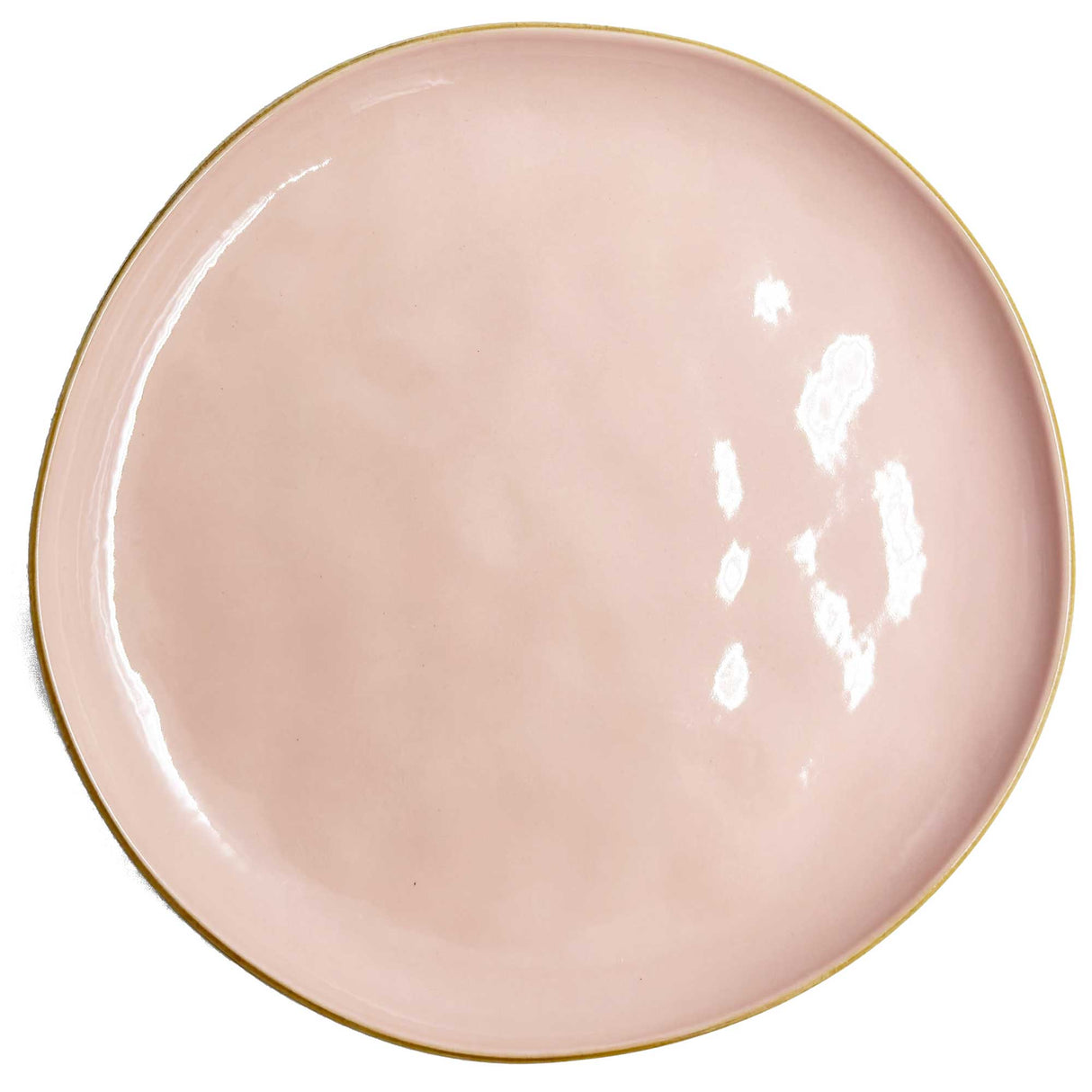 Piatto piano Concerto Rose & Tulipani in stoneware color cipria 27 cm