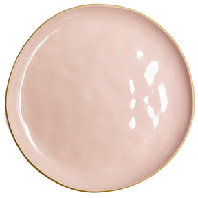 Piatto piano Concerto Rose & Tulipani in stoneware color cipria 27 cm
