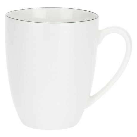 Tazza mug Dintorno La Porcellana Bianca in porcellana bianca con bordo verde
