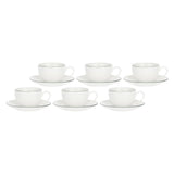 Set 6 tazze caffè Dintorno La Porcellana Bianca in porcellana con bordo verde