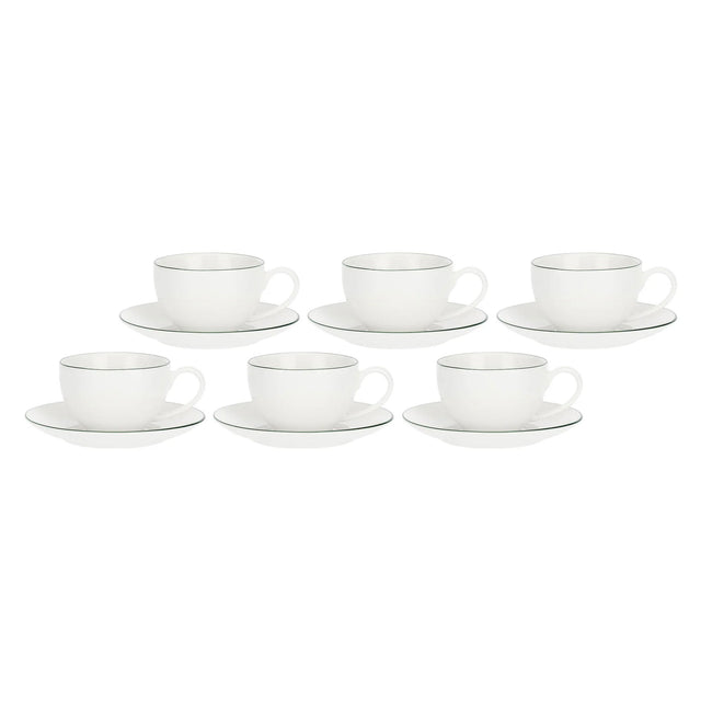 Set 6 tazze caffè Dintorno La Porcellana Bianca in porcellana con bordo verde