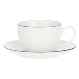 LA PORCELLANA BIANCA Dintorno Tazza Caffè con Piattino 100ml Set 6 Pezzi Porcellana