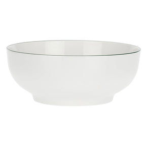 Insalatiera Dintorno La Porcellana Bianca in porcellana con bordo verde 21 cm