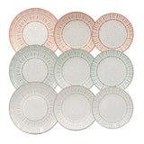 Servizio piatti Tribalia Domino in porcellana New Bone China 18 pezzi