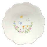 EASY LIFE Servizio Tavola Piatti Set 18 Pezzi in Porcellana Dancing Butterflies