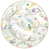 EASY LIFE Servizio Tavola Piatti Set 18 Pezzi in Porcellana Birds Melody