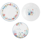 Set piatti Sea Breeze Easy Life in porcellana con decori marini 18 pezzi