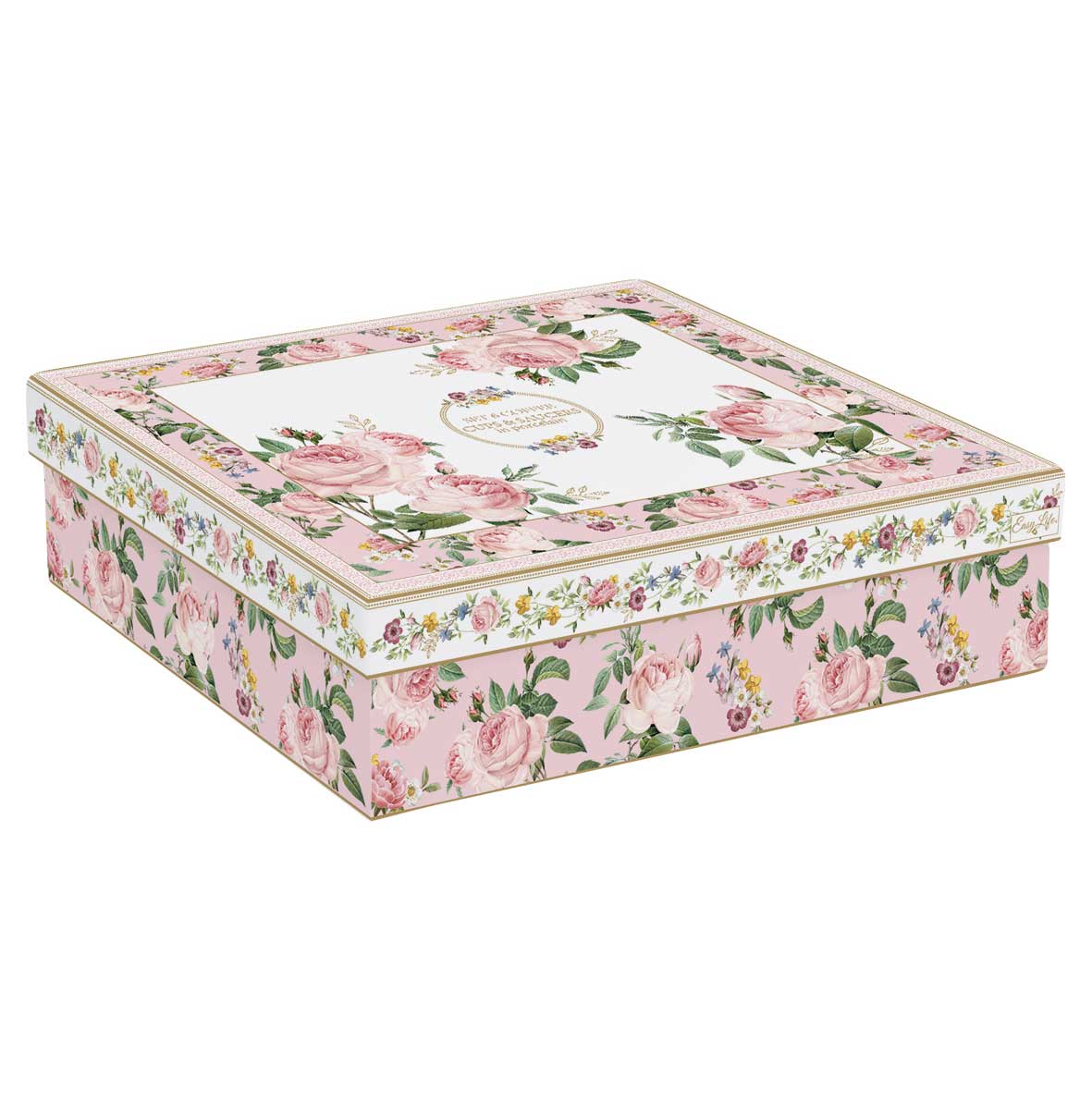 EASY LIFE Set 6 Tazzine Espresso 100ml con Piattini in Gift Box Chant Des Roses