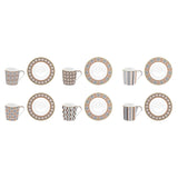 EASY LIFE Set 6 Tazzine Espresso 100ml con Piattini in Gift Box Geoethnic
