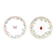 Set 2 piattini Fancy Garden Easy Life in porcellana decorata 16 cm
