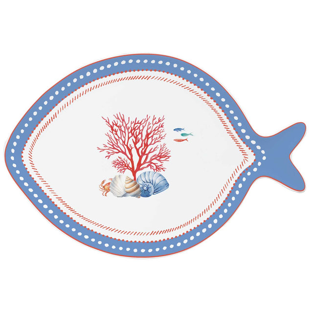 Piatto pesce Easy Life in porcellana bianca forma ovale 27x19 cm